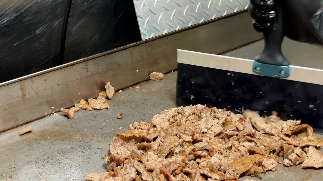 Meat cooking on the grill